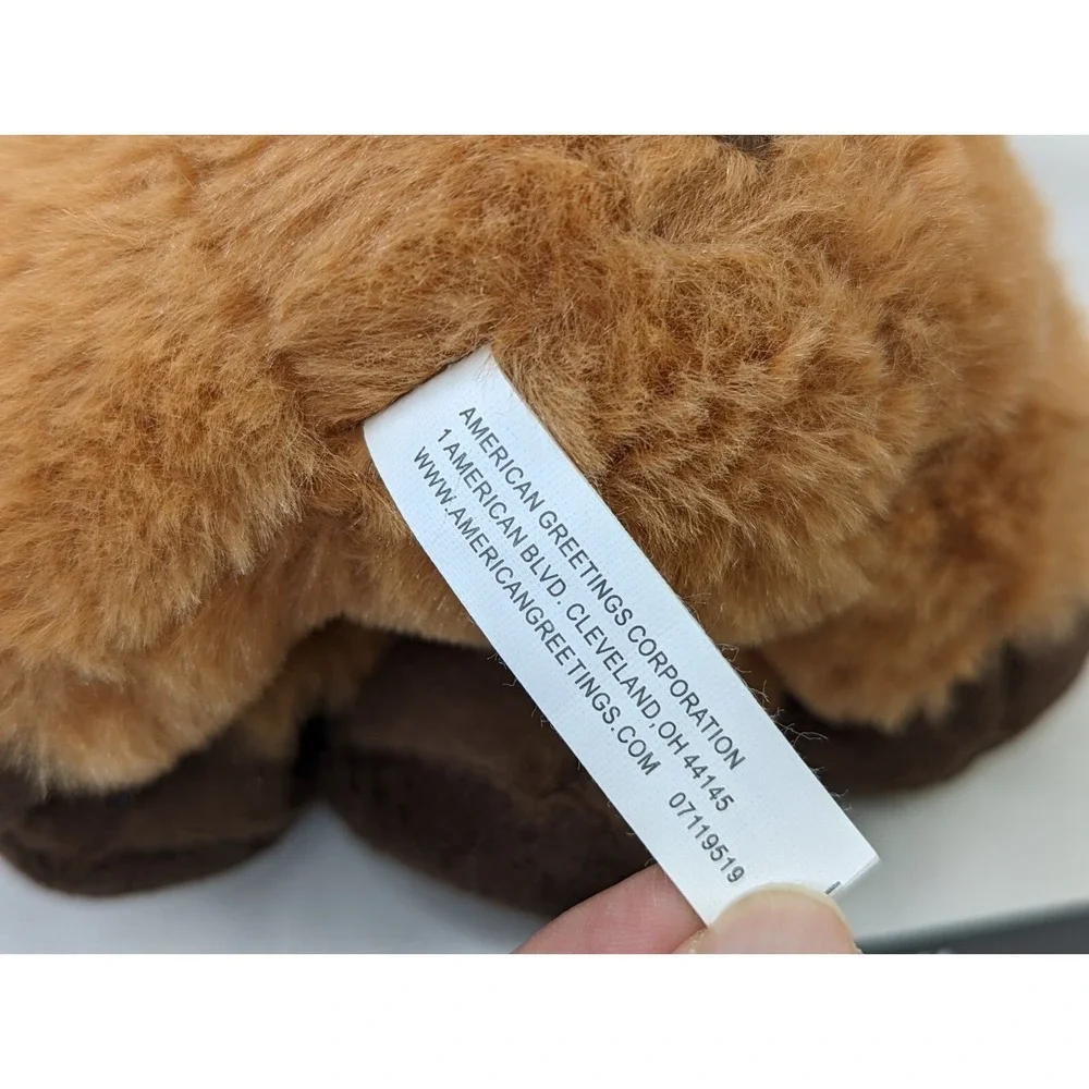 American Greetings Deer‎ Plush 8 Inch 2019 Christmas Scarf Stuffed Animal Toy